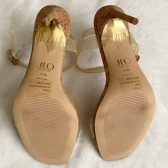 NEW Jennifer Lopez JLo ‘Frani’ Cork Heeled Sandal 7.5 - Picture 8 of 11